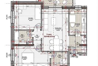 Apartament cu 3 camere semidecomandat în Dosu Bricii