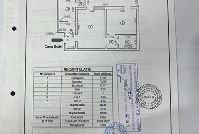 Apartament cu 2 camere semidecomandat în Central