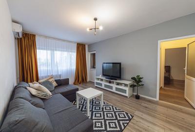 Apartament cu 2 camere semidecomandat, mobilat în Iancului