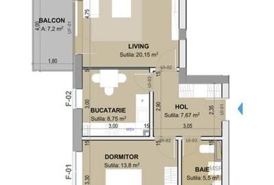 Apartament cu 2 camere decomandat în Central