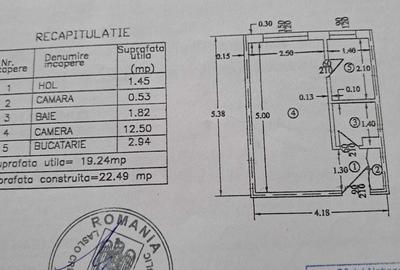 Garsonieră decomandată în Sud