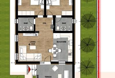 Casă cu 3 camere în Central - 5