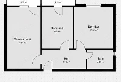 Apartament cu 2 camere decomandat în Central