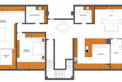 Apartament cu 3 camere în Străulești