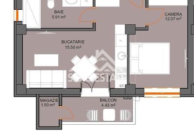 Apartament cu 2 camere în Șelimbăr