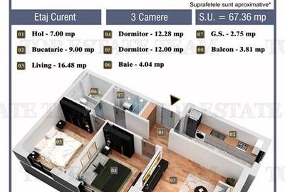 Apartament cu 3 camere decomandat în Chiajna - 2