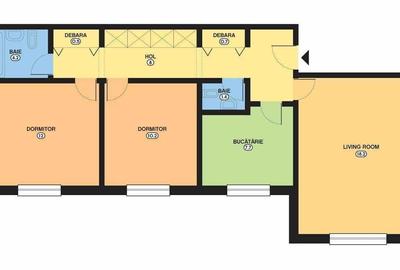 Apartament cu 3 camere decomandat în Apusului