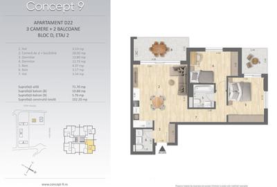 Apartament cu 3 camere decomandat în Tudor - 8