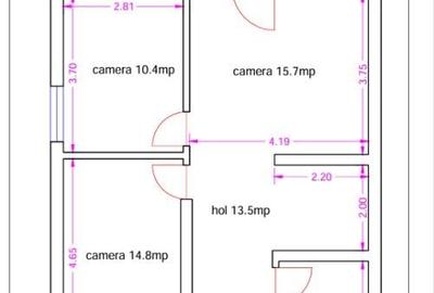 Casă cu 3 camere cu Teren 150 Mp în Central
