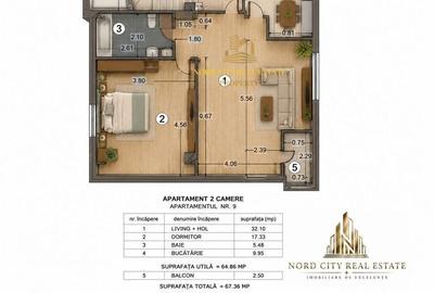 Apartament cu 2 camere decomandat în Domenii