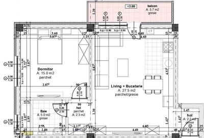 Apartament cu 3 camere în Central - 1