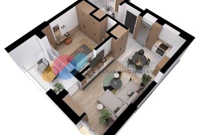 Apartament cu 2 camere semidecomandat în Florești - 1