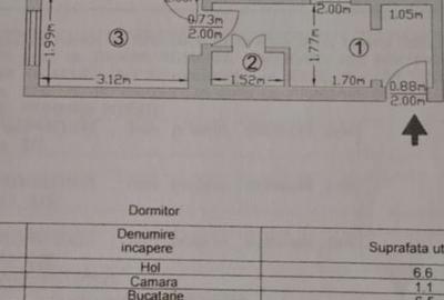 Apartament cu 2 camere semidecomandat în Trivale