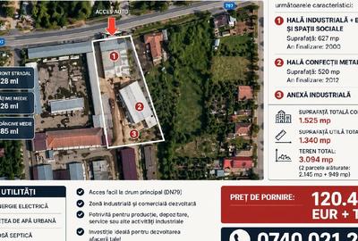 Spațiu industrial, de 627 mp, în Inand