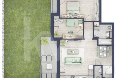 Apartament cu 3 camere semidecomandat în Turnișor - 1