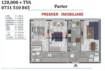 Apartament cu 3 camere în Central