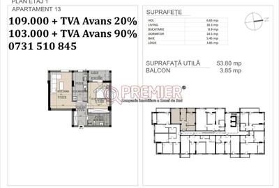 Apartament cu 2 camere în Berceni - 1