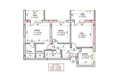 Apartament cu 3 camere în Central - 3