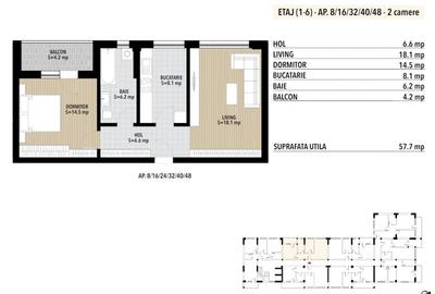 Apartament cu 2 camere decomandat în Berceni - 2