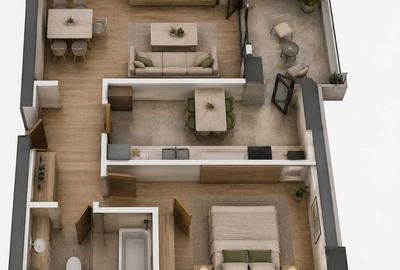 Apartament cu 2 camere decomandat în 1 Decembrie 1918