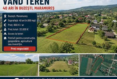 Teren de 4000 mp, în Buzești