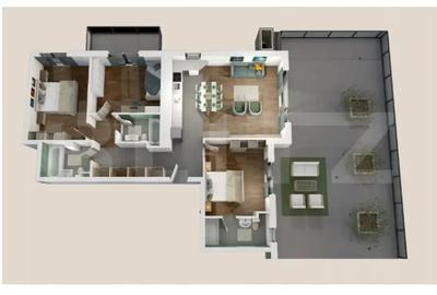 Apartament cu 4 camere semidecomandat în Central - 1