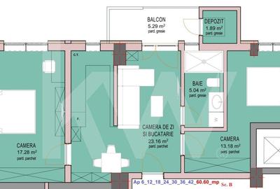 Apartament cu 3 camere semidecomandat în Mihai Viteazul - 1