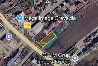 Teren de 1090 mp, în Crevedia