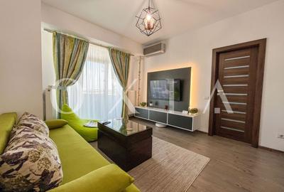 Apartament cu 3 camere semidecomandat, mobilat în Girocului