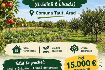 Casă cu Teren 3000 Mp în Tauț