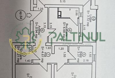 Apartament cu 3 camere decomandat în Trei Stejari