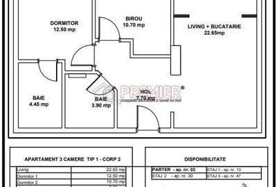 Apartament cu 3 camere în Apărătorii Patriei