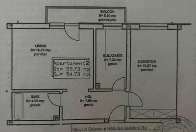 Apartament cu 2 camere decomandat în Florești