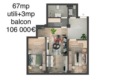 Apartament cu 3 camere decomandat în Valea Lupului
