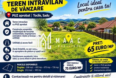 Teren Construcții intravilan de 508 mp, în Sadu