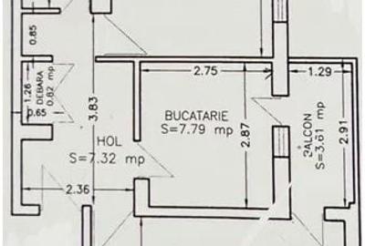 Apartament cu 2 camere decomandat în CET