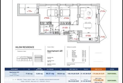 Apartament cu 3 camere decomandat în Central