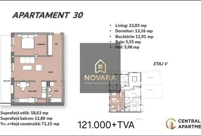 Apartament cu 2 camere în Cantemir