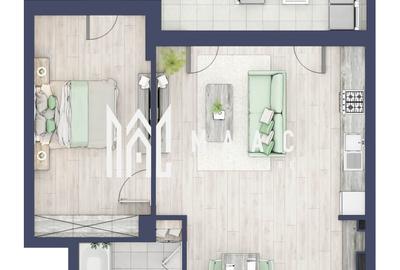 Apartament cu 2 camere în Turnișor