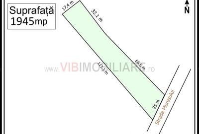Teren intravilan de 1945 mp, în Nord-Vest