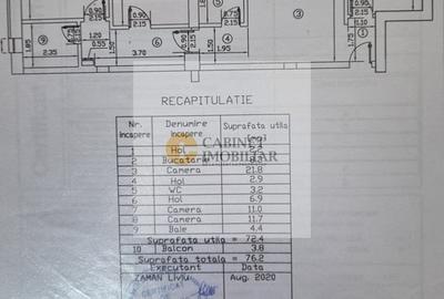 Apartament cu 3 camere decomandat în Nord