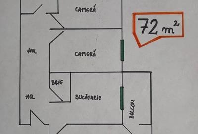 Apartament cu 3 camere decomandat în Ultracentral