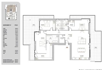 Penthouse cu 4 camere semidecomandat în Băneasa - 2