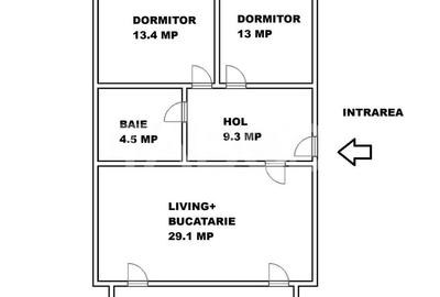 Apartament cu 3 camere decomandat în Central