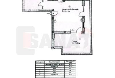 Penthouse cu 3 camere decomandat, mobilat în Terezian - 3