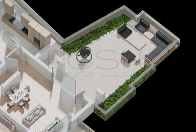 Apartament cu 3 camere semidecomandat în Moșilor