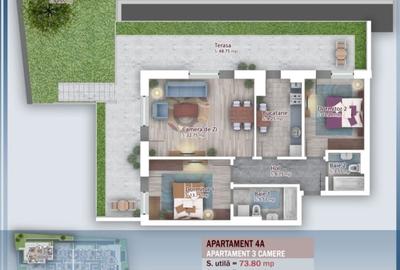 Apartament cu 3 camere decomandat în Theodor Pallady