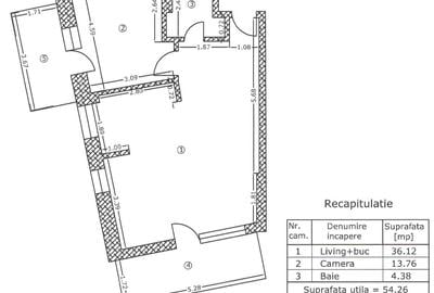 Apartament cu 2 camere în Militari