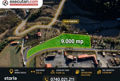 Teren de 9000 mp, în Brădet - 1