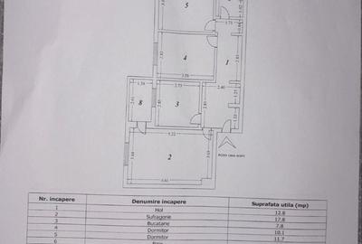 Apartament cu 3 camere decomandat în Hârșova